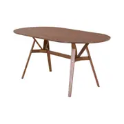 MESA DE JANTAR OVAL 1,65 M X 90 CM TREVO - NOZES - Foto 2