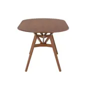 MESA DE JANTAR OVAL 1,65 M X 90 CM TREVO - NOZES - Foto 3