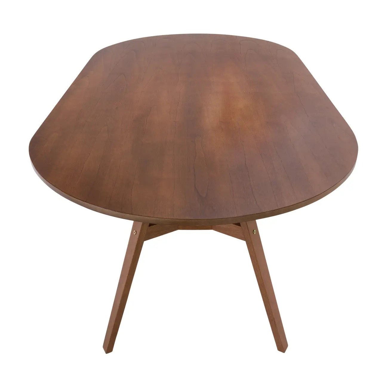 MESA DE JANTAR OVAL 1,65 M X 90 CM TREVO - NOZES - Foto 5