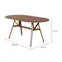 MESA DE JANTAR OVAL 1,65 M X 90 CM TREVO - NOZES - Foto 6