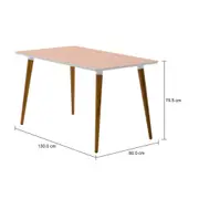 MESA DE JANTAR 1,30 M X 80 CM BRUNCH - FREIJÓ/FREIJÓ - Foto 4
