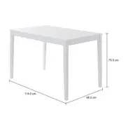 MESA DE JANTAR 1,14 M X 68 CM TWO - BRANCO - Foto 5