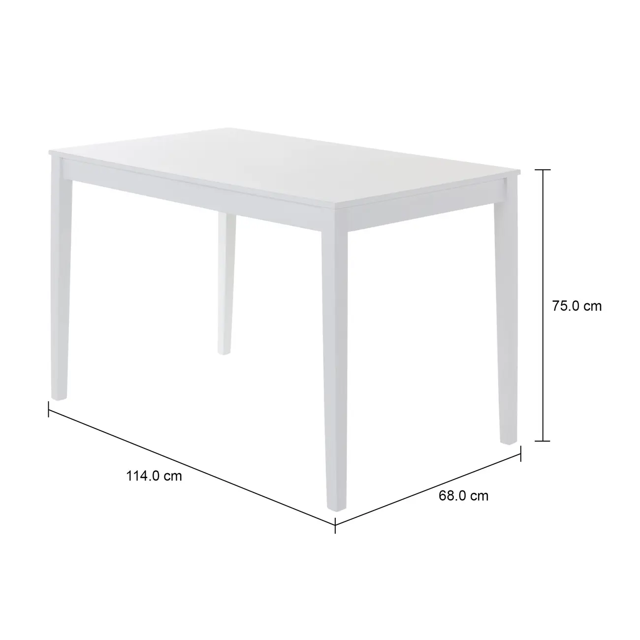 MESA DE JANTAR 1,14 M X 68 CM TWO - BRANCO - Foto 5