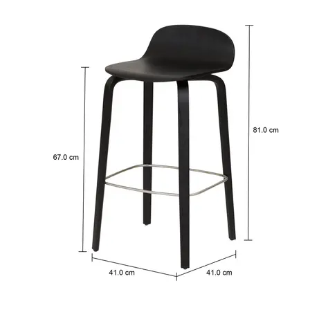 Imagem com medidas do produto BANQUETA BENT