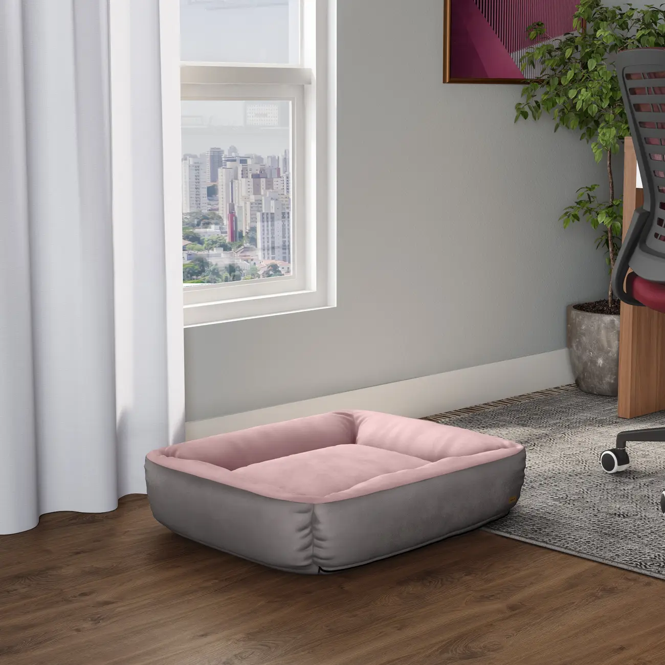 CAMA PARA PET 65 CM X 55 CM DARIN - KONKRET/QUARTZO ROSA - Foto 12