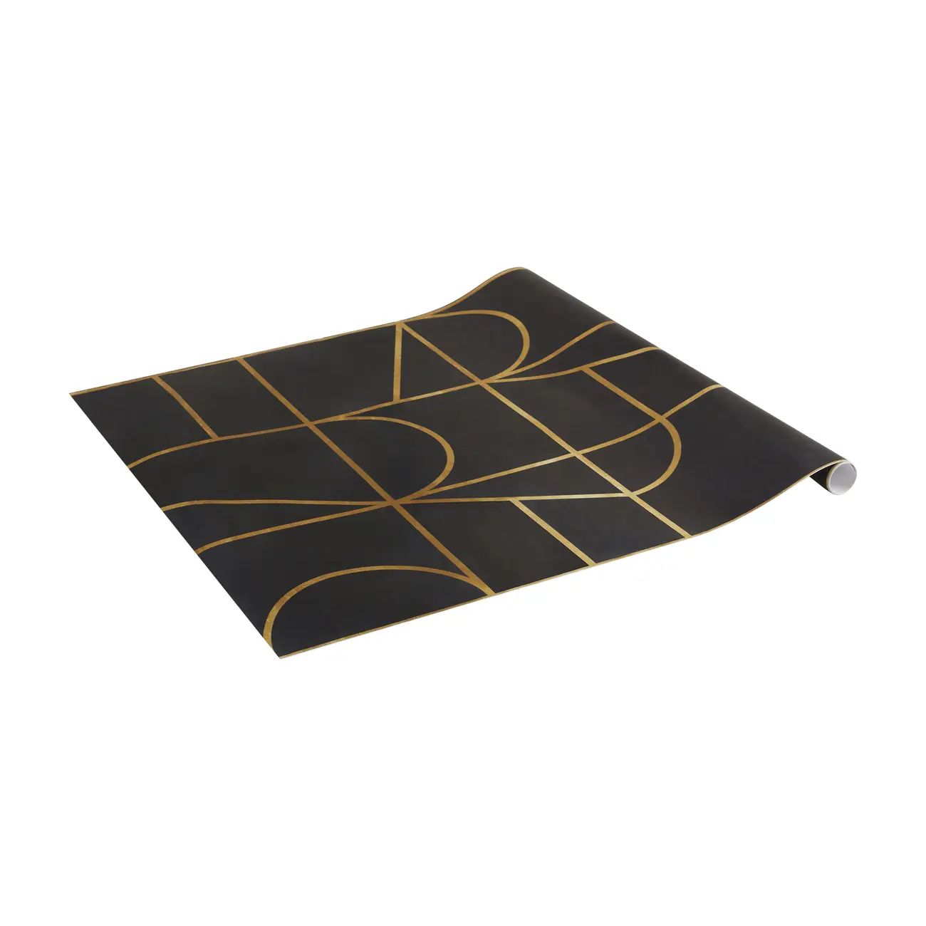 REVESTIMENTO ADESIVO 50 CM X 3 M ARC PALAIS - PRETO/DOURO - Foto 2