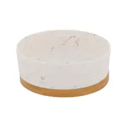 COMEDOURO PARA PET 14 CM TAPIOCA - BRANCO/BAMBU - Foto 1
