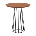 PRETO/NOZES - MESA LATERAL REDONDA 60 CM JAYS