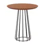 PRETO/NOZES - MESA LATERAL REDONDA 60 CM JAYS