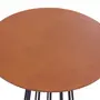 MESA LATERAL REDONDA 60 CM JAYS - PRETO/NOZES - Foto 2