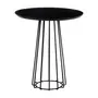 PRETO/PRETO - MESA LATERAL REDONDA 60 CM JAYS