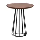 PRETO/NOZES - MESA LATERAL BAIXA REDONDA 50 CM JAYS