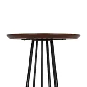 MESA LATERAL BAIXA REDONDA 50 CM JAYS - PRETO/NOZES - Foto 2