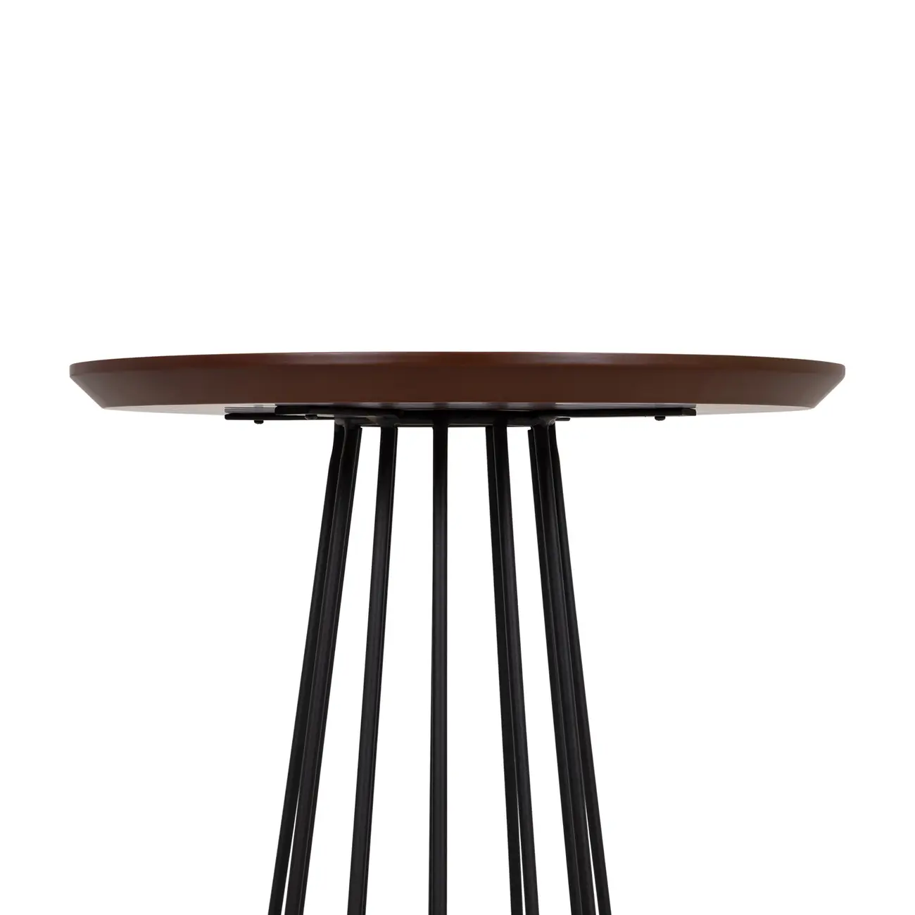 MESA LATERAL BAIXA REDONDA 50 CM JAYS - PRETO/NOZES - Foto 2
