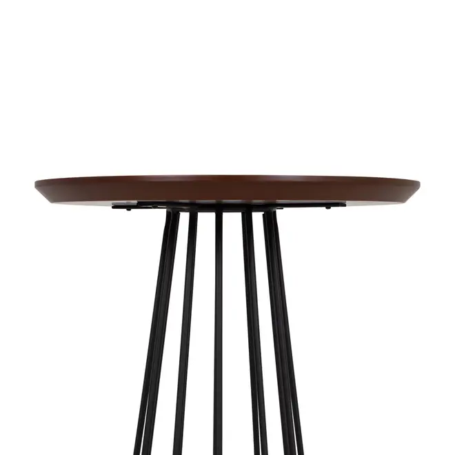 MESA LATERAL BAIXA REDONDA 50 CM JAYS - PRETO/NOZES - Foto 2