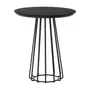 PRETO/PRETO - MESA LATERAL BAIXA REDONDA 50 CM JAYS