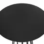 MESA LATERAL BAIXA REDONDA 50 CM JAYS - PRETO/PRETO - Foto 2