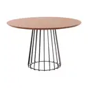 PRETO/NOZES - MESA DE JANTAR REDONDA 1,20 M JAYS