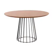 MESA DE JANTAR REDONDA 1,20 M JAYS - PRETO/NOZES - Foto 1