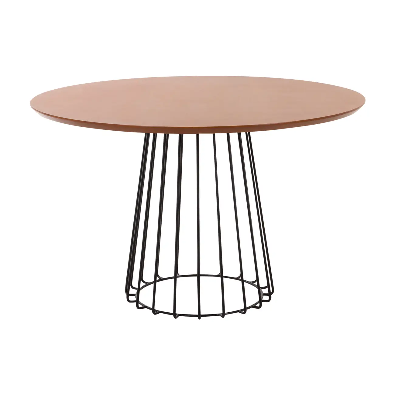 MESA DE JANTAR REDONDA 1,20 M JAYS - PRETO/NOZES - Foto 1