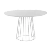 MESA DE JANTAR REDONDA 1,20 M JAYS - BRANCO/BRANCO - Foto 1