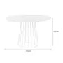 MESA DE JANTAR REDONDA 1,20 M JAYS - BRANCO/BRANCO - Foto 4