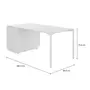 QUADRIA ESTAÇÃO TRABALHO 4 PORTAS 1,60 M X 80 CM - BRANCO/BRANCO - Foto 17