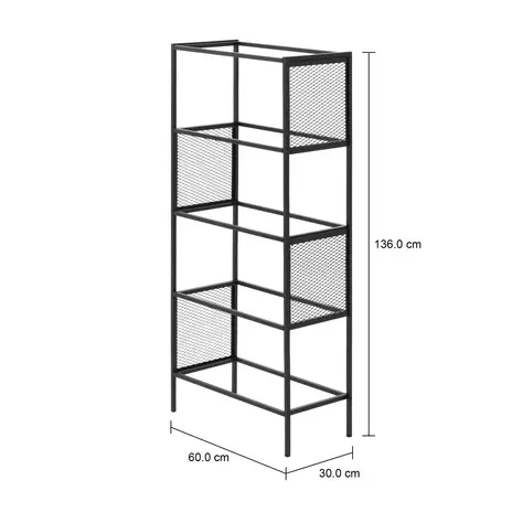 Imagem com medidas do produto BASE DE ESTANTE 60 CM X 1,36 M THE GRID