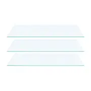 KIT COM 3 PRATELEIRAS PARA ESTANTE 4 MM X 60 CM X 30 CM THE GRID - INCOLOR - Foto 1