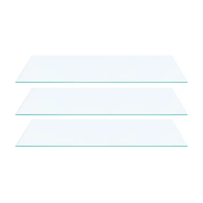 KIT COM 3 PRATELEIRAS PARA ESTANTE 4 MM X 60 CM X 30 CM THE GRID - INCOLOR - Foto 1