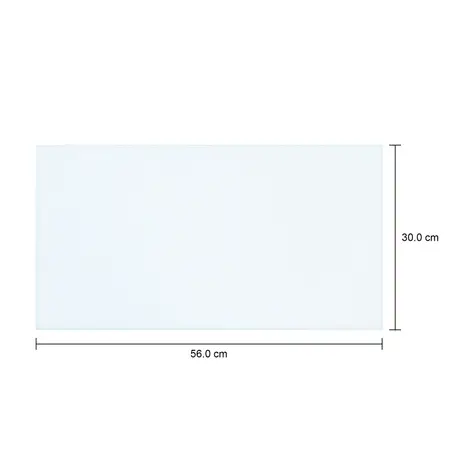 Imagem com medidas do produto KIT COM 3 PRATELEIRAS PARA ESTANTE 4 MM X 60 CM X 30 CM THE GRID