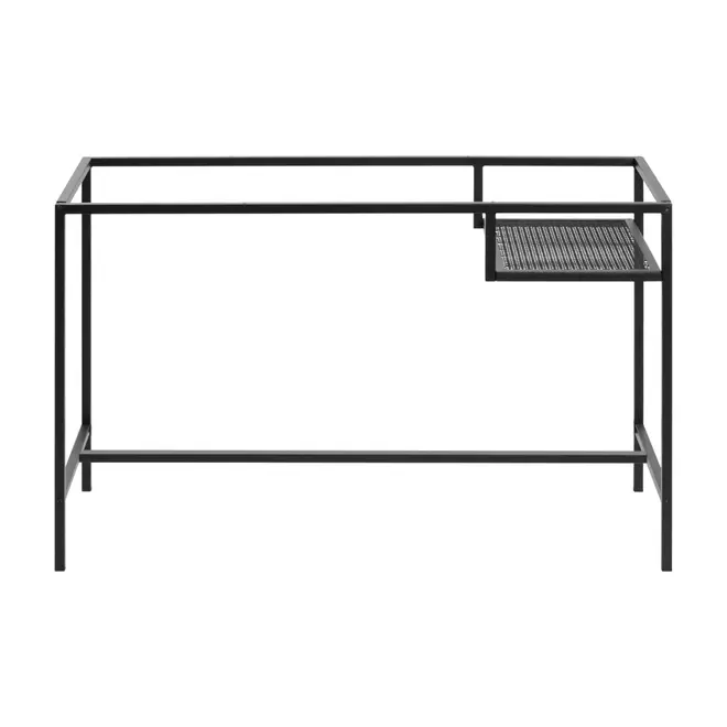 BASE DE MESA COM PRATELEIRA 1,20 M X 50 CM THE GRID - PRETO - Foto 1