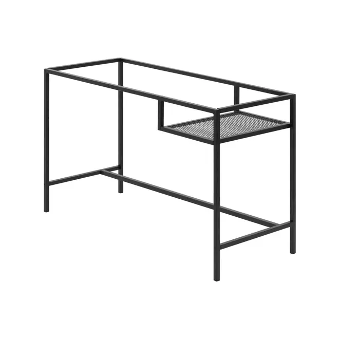 BASE DE MESA COM PRATELEIRA 1,20 M X 50 CM THE GRID - PRETO - Foto 2