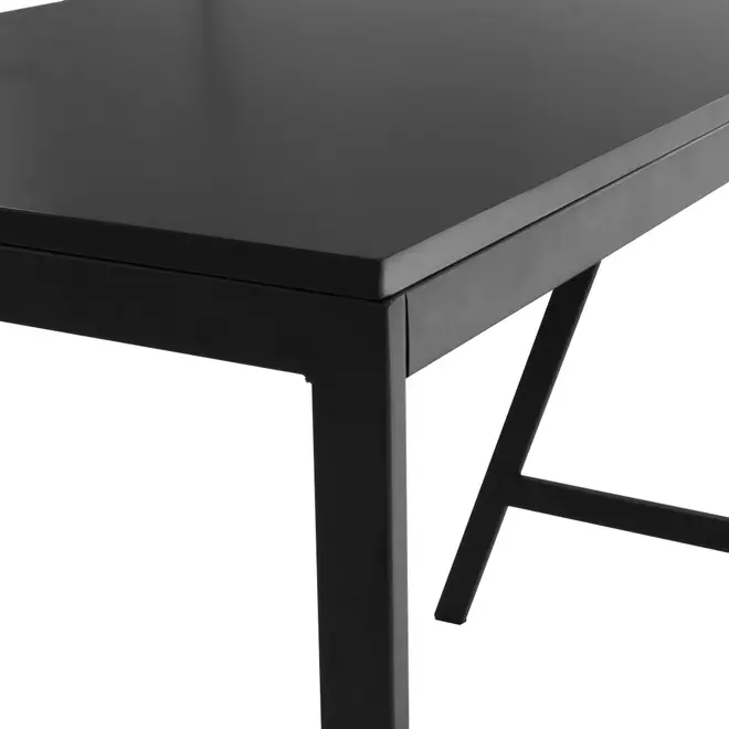 MESA 1,05 M X 55 CM WORKSPACE - PRETO/PRETO - Foto 5