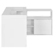 BASE DE MESA COM BALCÃO 1 PORTA 1,40 M X 1,30 M VETRO - BRANCO - Foto 3