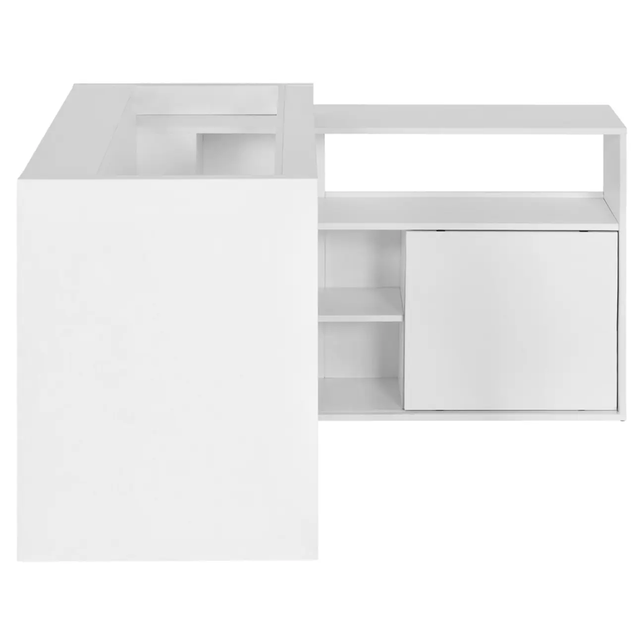 BASE DE MESA COM BALCÃO 1 PORTA 1,40 M X 1,30 M VETRO - BRANCO - Foto 3