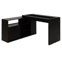 PRETO - BASE DE MESA COM BALCÃO 1 PORTA 1,40 M X 1,30 M VETRO