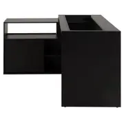 BASE DE MESA COM BALCÃO 1 PORTA 1,40 M X 1,30 M VETRO - PRETO - Foto 2