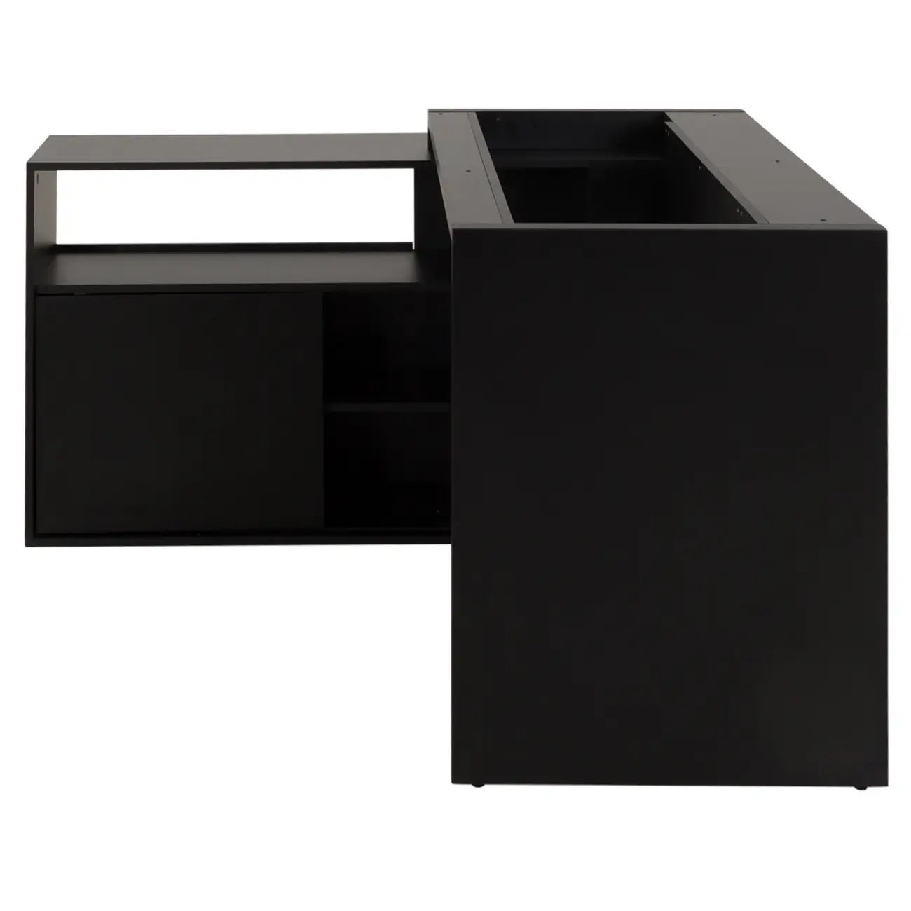 BASE DE MESA COM BALCÃO 1 PORTA 1,40 M X 1,30 M VETRO - PRETO - Foto 2