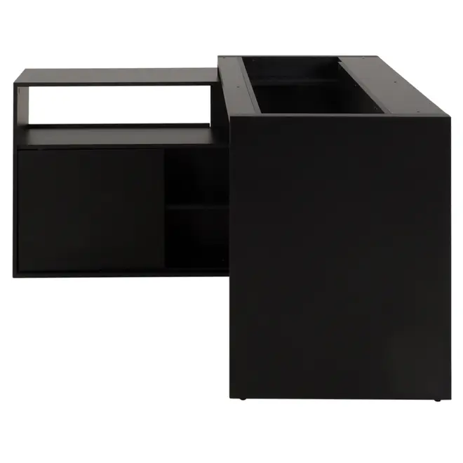BASE DE MESA COM BALCÃO 1 PORTA 1,40 M X 1,30 M VETRO - PRETO - Foto 2