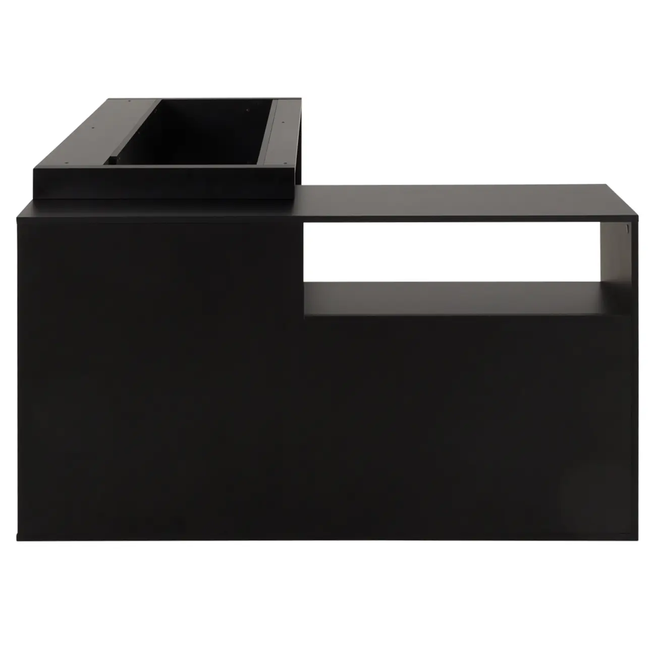 BASE DE MESA COM BALCÃO 1 PORTA 1,40 M X 1,30 M VETRO - PRETO - Foto 4