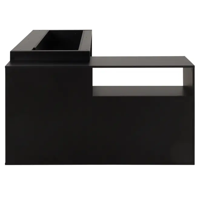 BASE DE MESA COM BALCÃO 1 PORTA 1,40 M X 1,30 M VETRO - PRETO - Foto 4
