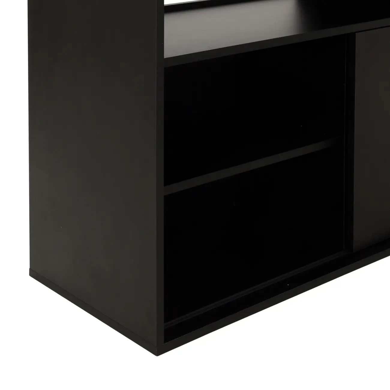 BASE DE MESA COM BALCÃO 1 PORTA 1,40 M X 1,30 M VETRO - PRETO - Foto 5