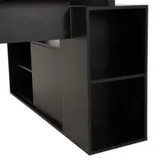 BASE DE MESA COM BALCÃO 1 PORTA 1,40 M X 1,30 M VETRO - PRETO - Foto 6