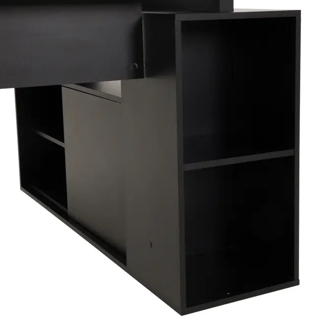 BASE DE MESA COM BALCÃO 1 PORTA 1,40 M X 1,30 M VETRO - PRETO - Foto 6