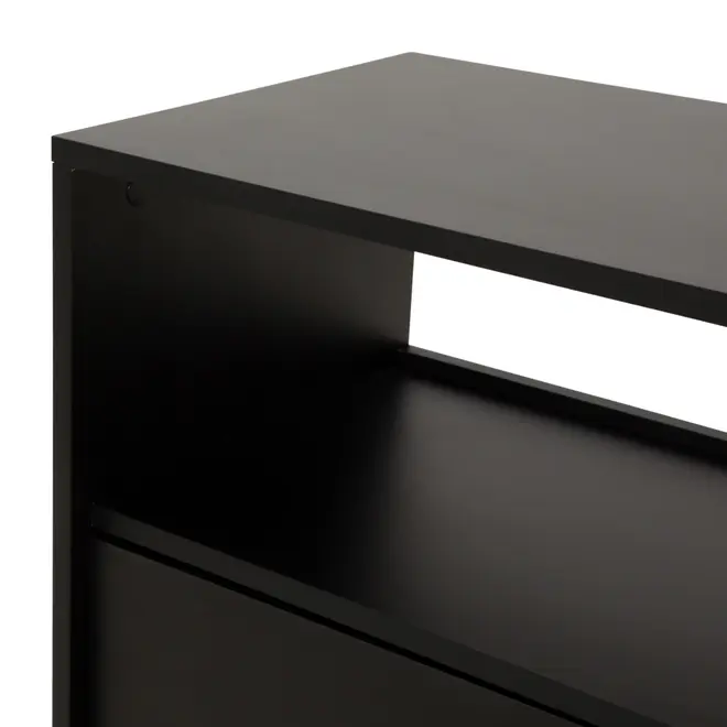 BASE DE MESA COM BALCÃO 1 PORTA 1,40 M X 1,30 M VETRO - PRETO - Foto 7