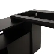 BASE DE MESA COM BALCÃO 1 PORTA 1,40 M X 1,30 M VETRO - PRETO - Foto 8
