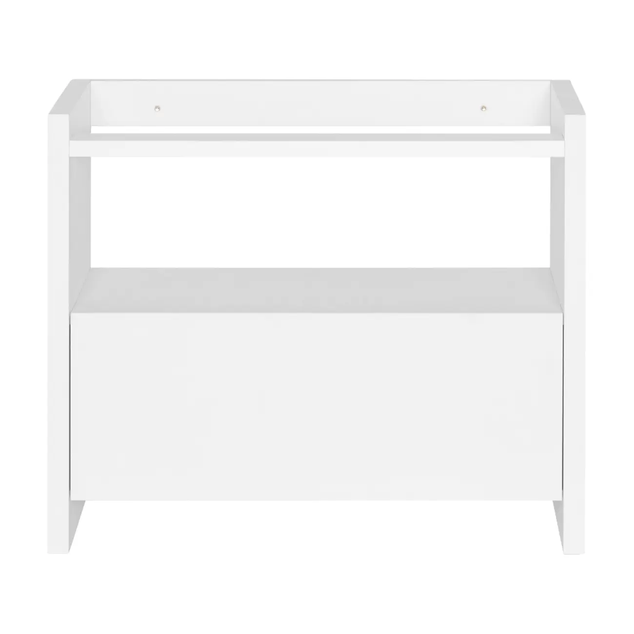 BASE DE ESTANTE 1 PORTA 97 CM X 84 CM VETRO - BRANCO - Foto 1