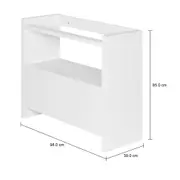 BASE DE ESTANTE 1 PORTA 97 CM X 84 CM VETRO - BRANCO - Foto 6