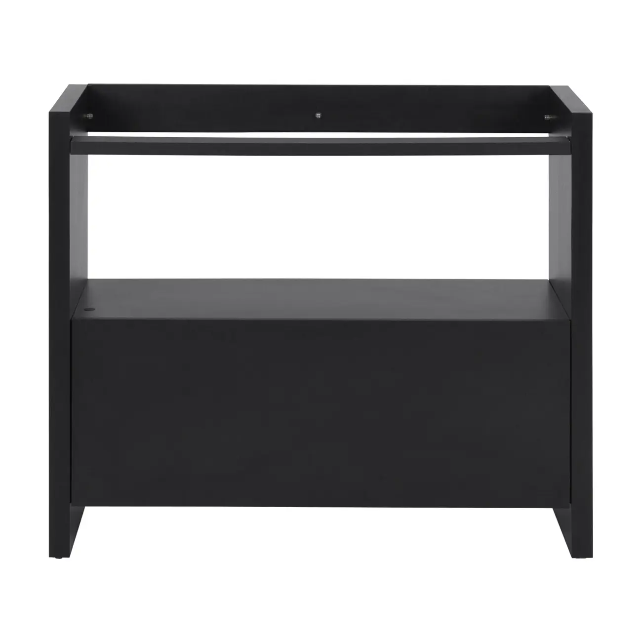 BASE DE ESTANTE 1 PORTA 97 CM X 84 CM VETRO - PRETO - Foto 1